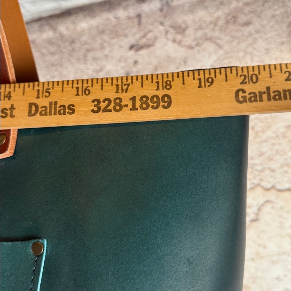 Elegant Portland hand made real leather Tote Bag. B24 - Picture 7 of 10